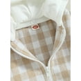 thumbnail image 6 of Bagilaanoe Toddler Baby Boy Girls Hooded Jacket Plaid Long Sleeve Zip Up Sweatshirt 6M 12M 18M 3T 4T 5T Kids Fall Casual Outwear, 6 of 8