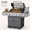 4-Burner/56,000 BTU, variant on Seizeen 56,000 BTU Outdoor BBQ Grill, 4-Burner Propane Gas Grill with Side Burner w/ Lid Viewing Window, Multifunctional Grill w/Cast Iron Grate, Built-in Thermometer, Warming Rack for Patio Backyard