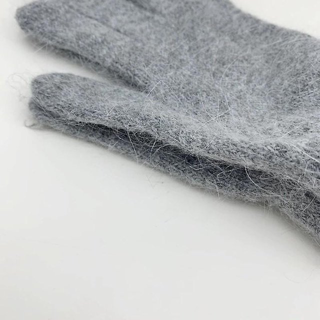 Manoplas cálidas de punto de lana de Color sólido coreano para hombre, deportes al aire libre de invierno para montar, además de terciopelo completo Fi ZefeiWu 1327534235623