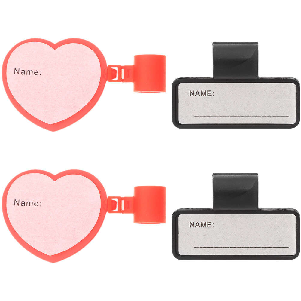 4pcs Blank Stethoscope ID Tag Card DIY Stethoscope Name Cards Plastic