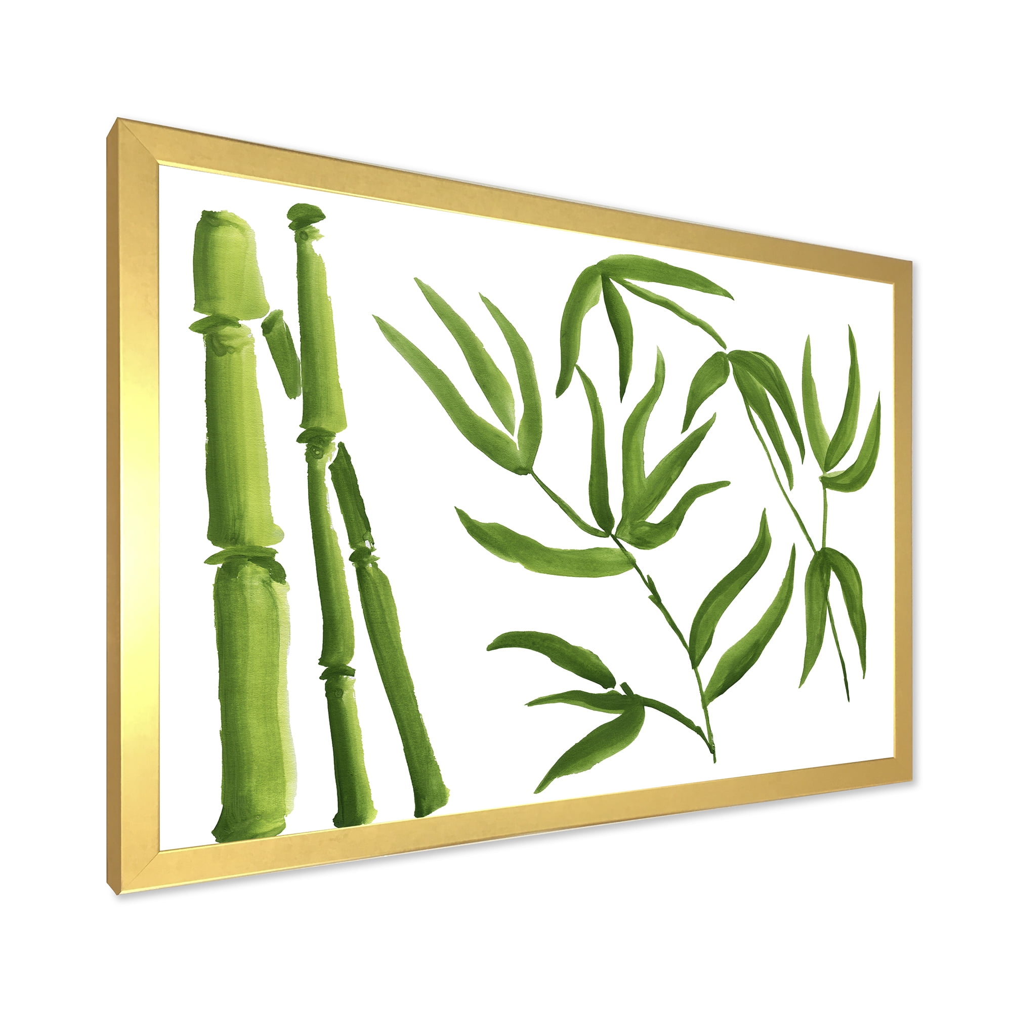 Designart 'The Forest of Bamboo Branches IV' Tropical Framed Art Print