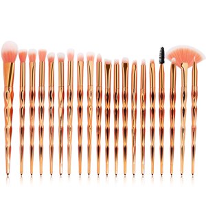 Eye Brush Set, 20 pcs Unicorn Eyeshadow Eyeliner Blending Crease Kit Makeup Brushes Make Up Foundation Eyebrow Eyeliner Blush Cosmetic Concealer Brushes (Rose Gold)