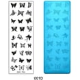 thumbnail image 2 of Juego de 1 placa de estampado para uñas con diseño de mariposa, plantillas rectangulares para uñas, acero inoxidable., 2 of 3