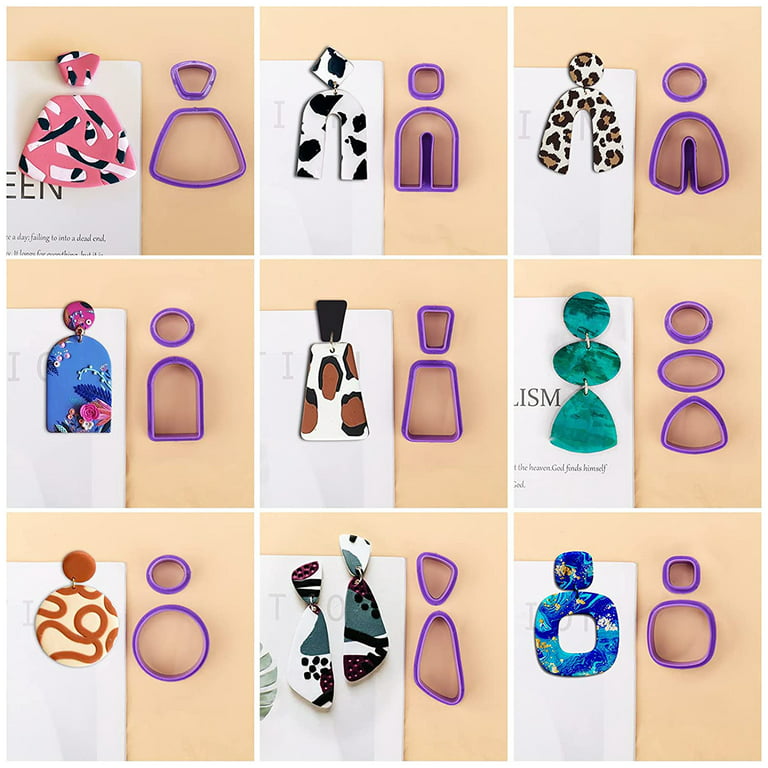 Polymer Clay Cutters  Polymer Clay Earring Kit With 18 Shapes Of Clay