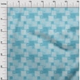 thumbnail image 3 of oneOone Georgette Viscose Turquoise Blue Fabric Asian Block Tile Sewing Material Print Fabric By The Yard 42 Inch Wide, 3 of 4