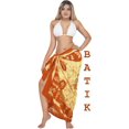 thumbnail image 2 of HAPPY BAY Women's Bikini Wraps Beach Wrap Sarong Cover up Skirt Bathing suit Swimsuit Cover Ups for Swimwear Women One Size Hula Dancer, Orange, 2 of 4