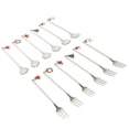 thumbnail image 2 of 1 Set of Exquisite Dessert Spoons Forks Kit Christmas Designed Dessert Scoops for Home, 2 of 8