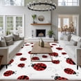 thumbnail image 4 of Cartoon Ladybug Area Rug 6x9 FT, Non Slip Living Room Throw Carpet, Funny Animals Dot Modern Simple Washable Soft Large Floor Carpet Non-Shedding Rug for Bedroom Dining Room Play Room, 4 of 9