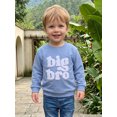 thumbnail image 6 of RUINIXCW Toddler Baby Boy Sweatshirts Big Brother Outfit Little Boy Kids Big Bro Letter Long Sleeve Crewneck Pullovers Spring Fall Winter Shirts Tops, 6 of 10