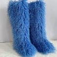 thumbnail image 3 of Women's Winter Faux Fur Beach Wool Boots Are Warm Fluffy and Knee High Snow Boots, 3 of 4