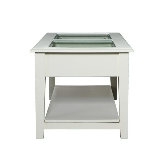 Southern Enterprises Panorama Cocktail Table White Com