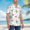 thumbnail image 5 of Daiia Funny Chicken Hawaiian Shirt for Men Gentle Cotton Regular Short Sleeve Casual-Medium, 5 of 9