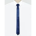 thumbnail image 6 of INSPIRE CHIC Men's Self-Tied Pure Adjustable Necktie Decor Skinny Tie Navy Blue One Size, 6 of 7