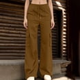 thumbnail image 5 of QQZ Flowy Wide Leg Cargo Joggers Pants For Women, Elastic Waist Drawstring Casual Track Pants, Daily Lounging Weekend Travel Outfits, 5 of 8
