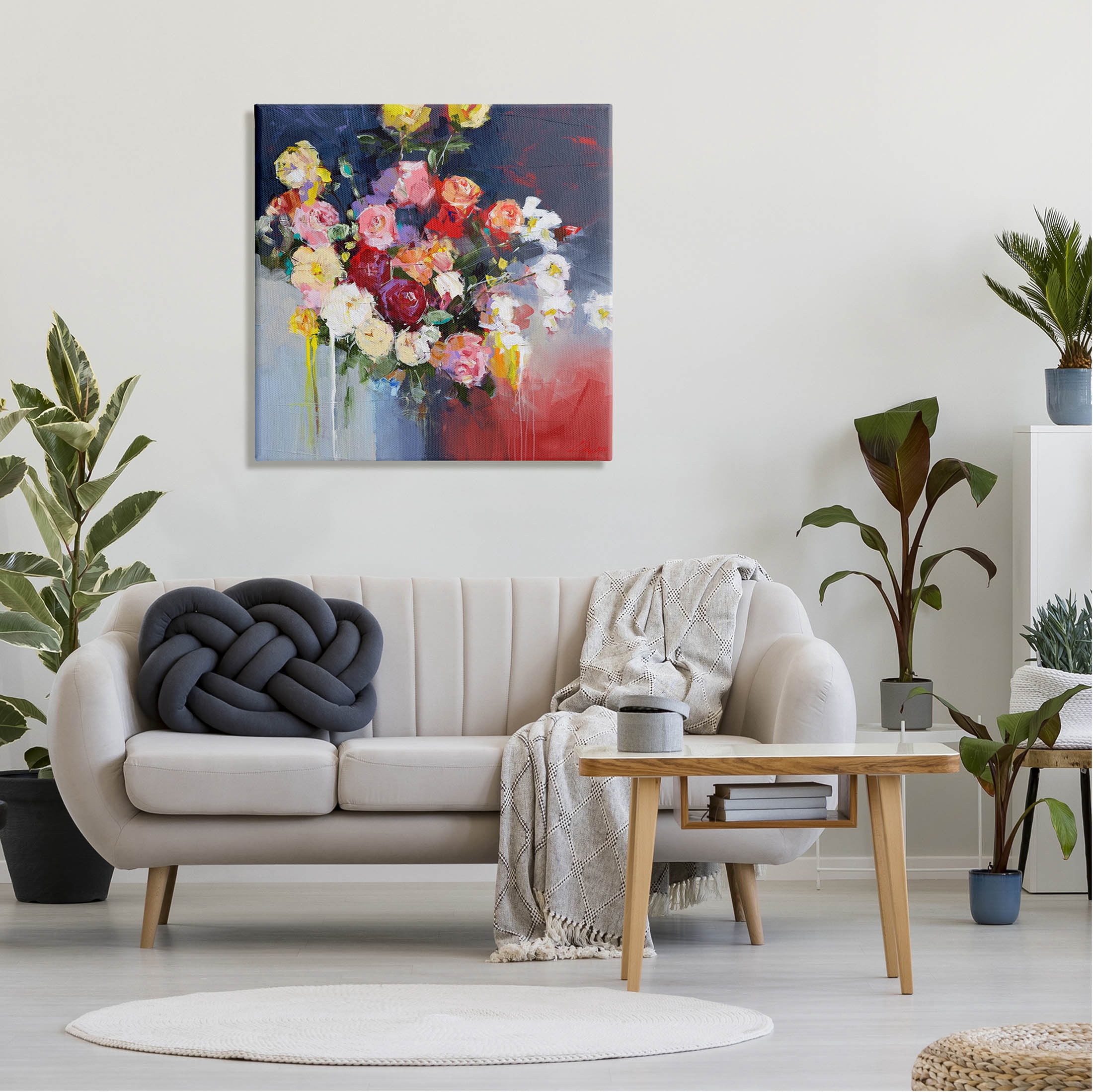 Stupell Industries Urban Paint Drip Flower Arrangement Painting Gallery Wrapped Canvas Print Wall Art, Design by Craig Trewin Penny