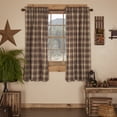 thumbnail image 3 of VHC Brands Woodland Brown Rustic Curtains Dawson Star Rod Pocket Cotton Tie Back(s) Plaid Panel Pair, 3 of 5