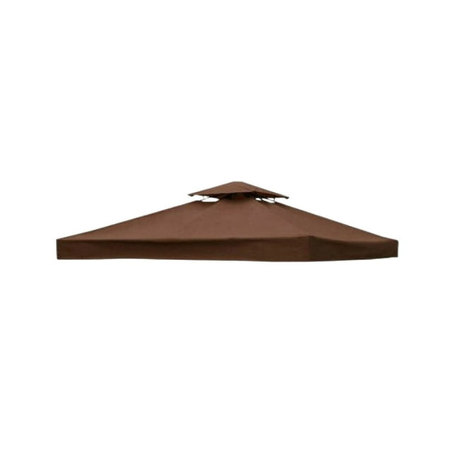 kurtrusly Canopy Top Cover Replacing Components Camping Picnic Tent Roof Component Gazebo Accessories Dual-layer Replacement Accessory Coffee/Double