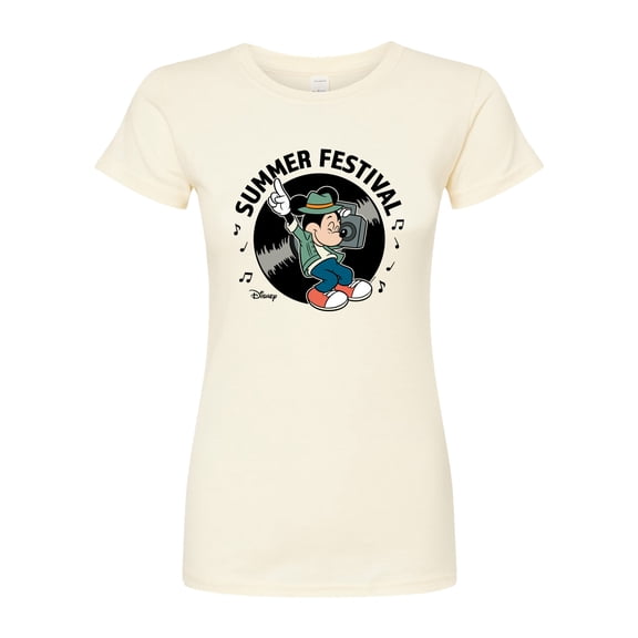 Disney - Mickey & Friends - Summer Festival - Dancing - Juniors Fitted Graphic T-Shirt