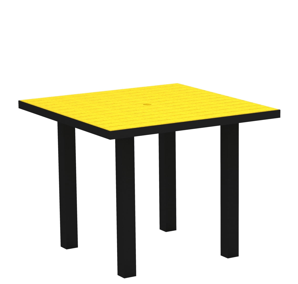 Polywood At36fabar Euro 36 Square Dining Table In Textured Black Polywood At36fabar Euro 36 Square Dining Table In Textured Black Aruba Com
