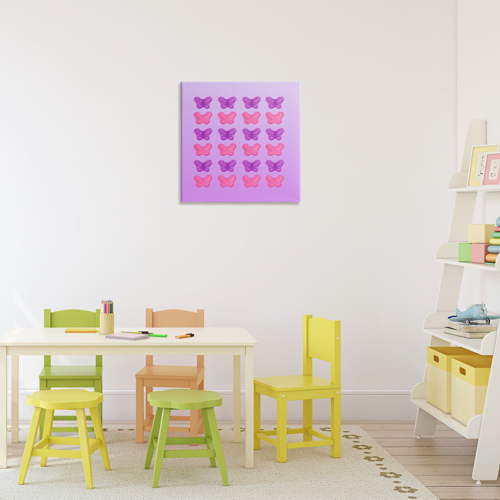 Stupell Industries Purple & Pink Butterfly Candies Canvas Wall Art, design by LISH Creative