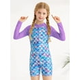 thumbnail image 3 of Usaibhir Girls One Piece Swimsuits Rash Guard for Girl Long Sleeve Bathing Suits with Front Zipper Sun Protection Swimwear 4-10 Years, 3 of 10