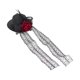 thumbnail image 3 of Mini sombrero de copa Steampunk con plumas de tul, vestido elegante para mujer, tocado con horquilla Flor roja, 3 of 9