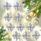 thumbnail image 3 of Yellow 10 Uds. 11cm grandes flores artificiales con brillo árbol de Navidad colgantes ornamento Diy, 3 of 5