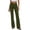 Army Green 14, variant on Shorts for Women Solid Double Button High Waist Micro Flare Pants, Front Patch Pocket Stretch Long Trousers, Casual Daily Cargo Bootcut Pants Wide Leg Pants Woman
