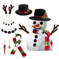 thumbnail image 4 of Inteprter Kit de decoración de muñeco de nieve de Navidad bufanda botón de conjunto de disfraces familia niños juguetes hogar invierno Navidad Kits de decoración para fiestas Tipo4 Inteprter HA046541-04, 4 of 6