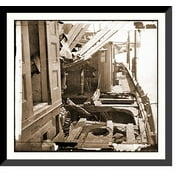 Historic Framed Print, James River Va. Deck of Confederate gunboat Teaser captured by U.S.S. Maratanza sho, 17-7/8" x 21-7/8"