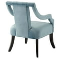 thumbnail image 4 of Modway Harken Modern Performance Velvet Accent Chair in Light Blue, 4 of 7
