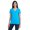 TURQ INVSBL STRP, variant on Threadfast Apparel Ladies' Invisible Stripe V-Neck T-Shirt - 252RV