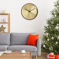 thumbnail image 4 of Reloj de pared de latón con esfera de cobre, antivaho y acabado de lujo para la decoración del hogar, la oficina o la sala de estar. Superficie de latón B, 4 of 8
