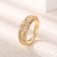 thumbnail image 3 of EOEMY Pretty Gold Plated Ring Sprkly Cubic Zircon Women Wedding Ring Sz 6-10-10, 3 of 5