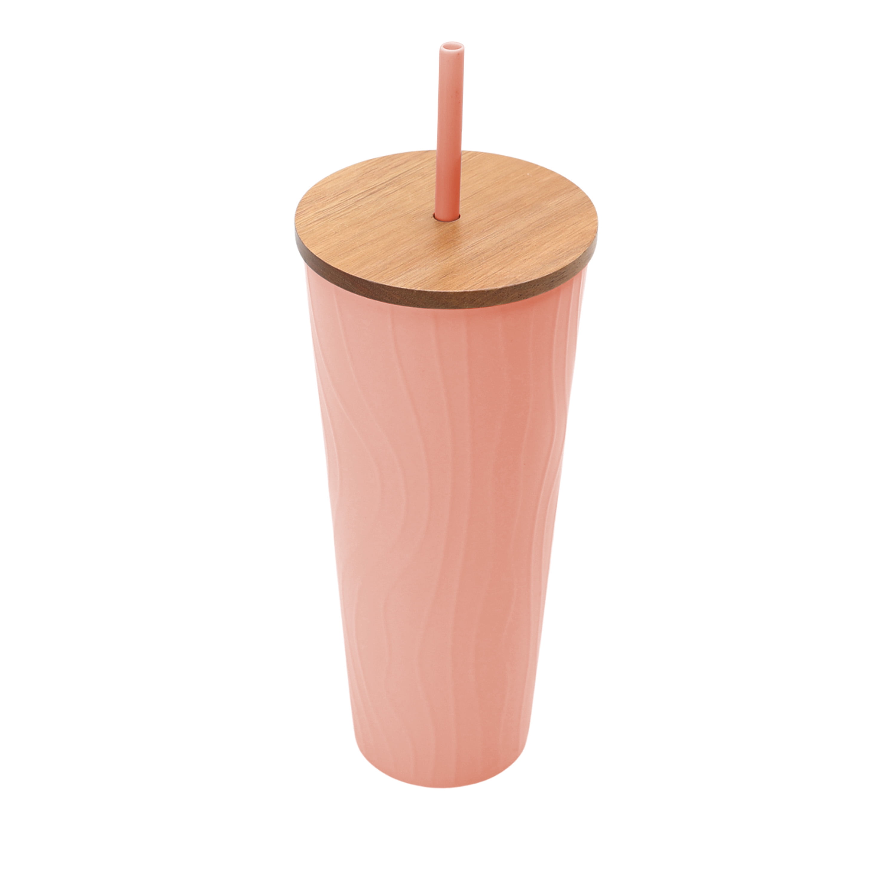 Mainstays Pink Recycled PET Swirl Sipper Tumbler 32 oz