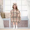 thumbnail image 7 of FORMRS Wearable Blanket Hoodie with Sleeves for Kids Cozy Flannel Sweatshirt, Black Tartan, 7 of 7