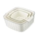 thumbnail image 5 of Juego de 3 lavabos y cestas de drenaje apilables, juego de colador de cocina, multifuncional, duradero, ahorro de espacio, Material PP, ,, 5 of 9