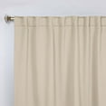 thumbnail image 2 of Superior Blackout Solid Light Filtering Back Tab Curtain Panel Set, 42" x 96", Ivory, 2 of 9