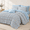 Aster Marigold-Full, variant on Green Gingham Full Sizeforter Sets - 3 Pieces Ruched Bedding