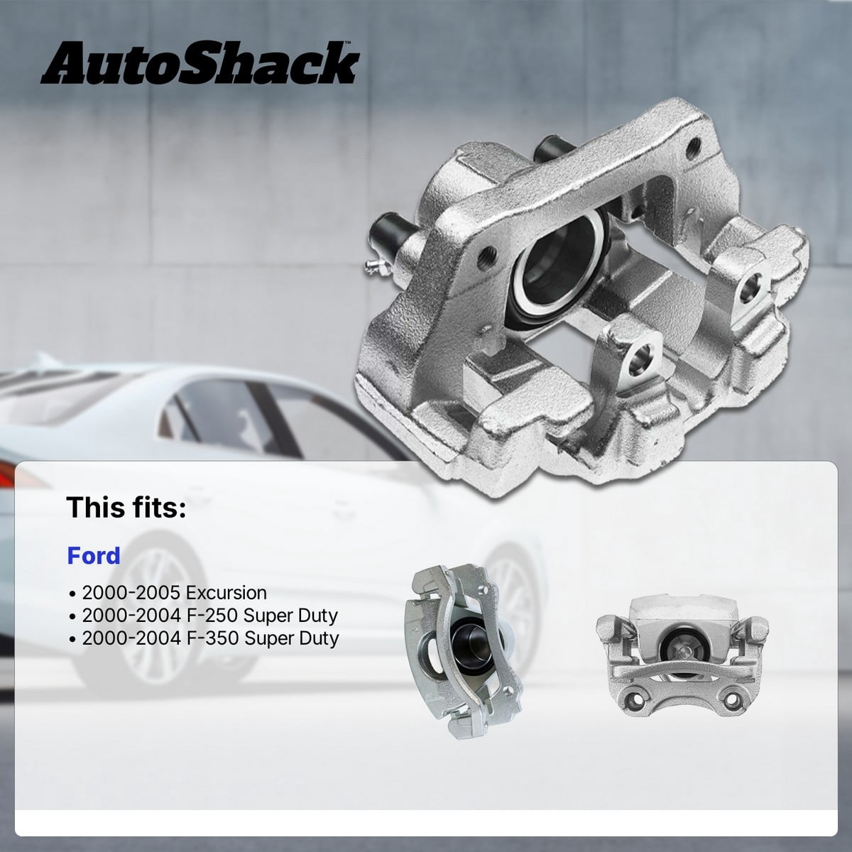 AutoShack Rear Brake Caliper for Ford, F-250 Super Duty 2000-2004 F-350 Super Duty 2000-2004 Excursion 2000-2005, 4WD RWD V8 5.4L 6.0L 7.3L V10 6.8L, Left or Right