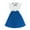 M283 Blue, variant on Tfken Summer Girls Dresses Crew Neck Fly Sleeve Patchwork Pleated Dresses Daily Wear Trendy Elegant Clothes Blue Size 9-10 Years