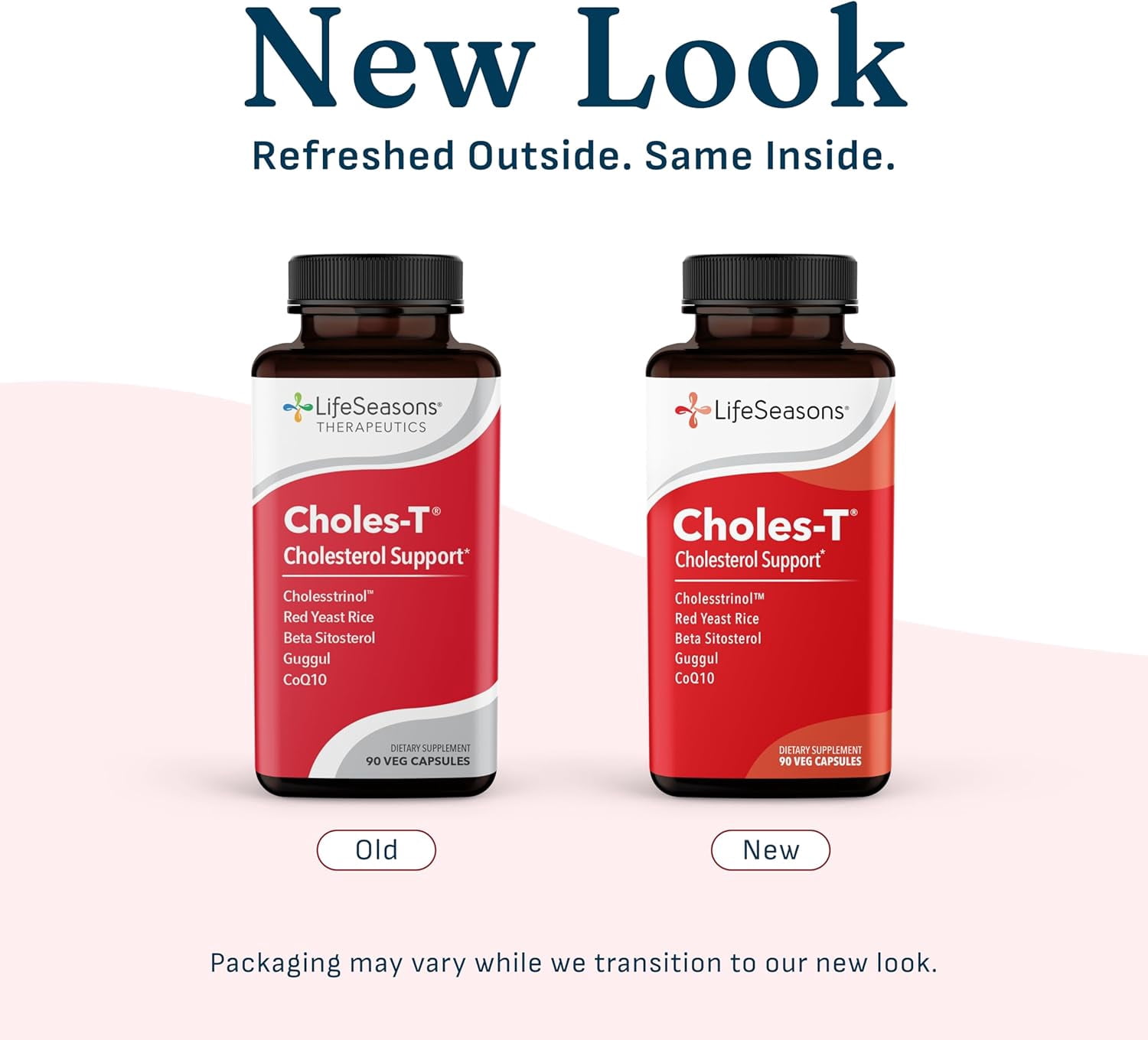 LifeSeasons Choles-T - Cholesterol Support Supplement - Red Yeast Rice, CoQ10, Guggul & Phytosterols - 90 Capsules