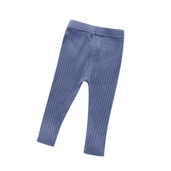Generic Fall Fashion 2024 Toddler Girls Mid Waist Pants Long Yoga Leggings Soild Sports Fitness Baby Kids Pants for Cute Breathable Clothes(12-18 Months,Blue)
