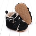thumbnail image 4 of Xiaoxatg Versatile Solid Baby Sneakers for Winter - Thickened Soft Sole Warm Short Boots for Children Ideal for Girls and Boys 6-9 Months Black, 4 of 4