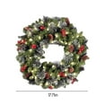 thumbnail image 3 of Artificial Christmas Wreath, Green, Wintry Pine, White Lights, Decorated with Pine Cones, Berry Clusters, Frosted Branches for Indoor & Outdoor Holiday Decor, 17.7Inches, 3 of 7