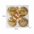 thumbnail image 2 of Hxlamzoo 4-Pack 2.4-inch Christmas Transparent Raffia Ball Ornaments Decorative Hanging Set for Christmas Tree, Xmas Holiday Party Decorations, 2 of 2