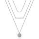 thumbnail image 1 of Collar de lentejuelas, collar con colgante de moneda en capas de plata, collares largos vintage, 1 of 2