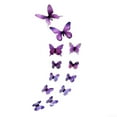 thumbnail image 2 of UHUSE 3D three-dimensional luminous simulation butterfly luminous sticker, 2 of 9