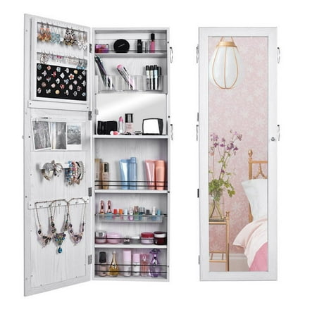 Clearance!Lockable Wooden Jewelry Cabinet Wall Door ...