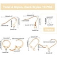 thumbnail image 2 of 90Pcs 4 Styles Leverback Earring Hooks French Wire Hooks Fish Earrings Hooks Ear Wires with Loops Rose Golden Earring Wire with Open Loop Hooks with Ear Nuts for DIY Earrings Making, 2 of 8